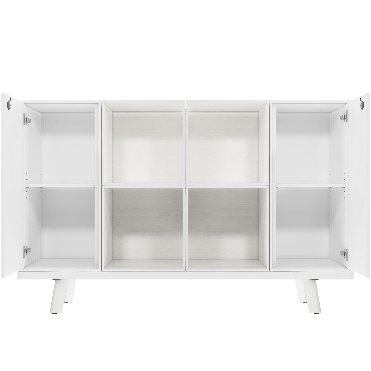 BRALCO RAIL Highboard | 2 OH, 1600 x 400 mm, Eiche Weiß