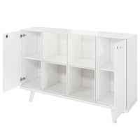 BRALCO RAIL Highboard | 2 OH, 1600 x 400 mm, Eiche Weiß