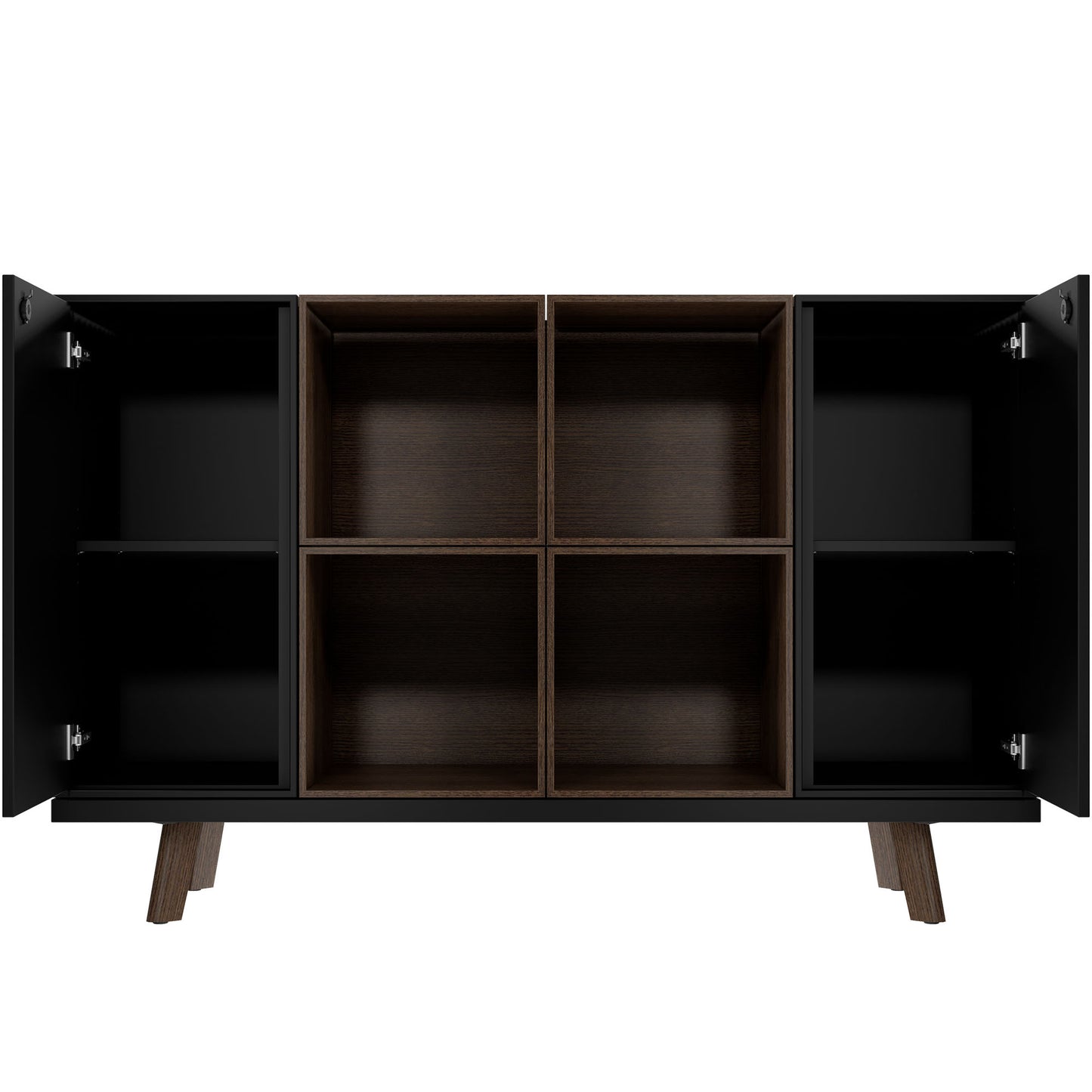 BRALCO RAIL highboard | 2 OH, 1600 x 400 mm, tobacco oak