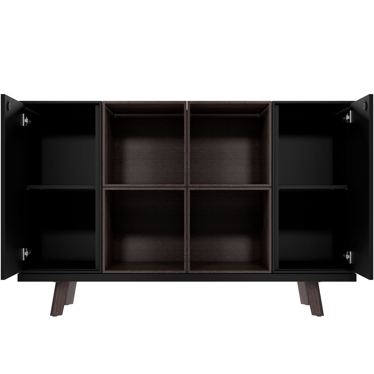 Buffet haut BRALCO RAIL | 2 OH, 1600 x 400 mm, chêne carbone