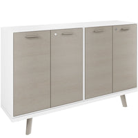 BRALCO RAIL Highboard | 2 OH, 1600 x 400 mm, Eiche Hellgrau