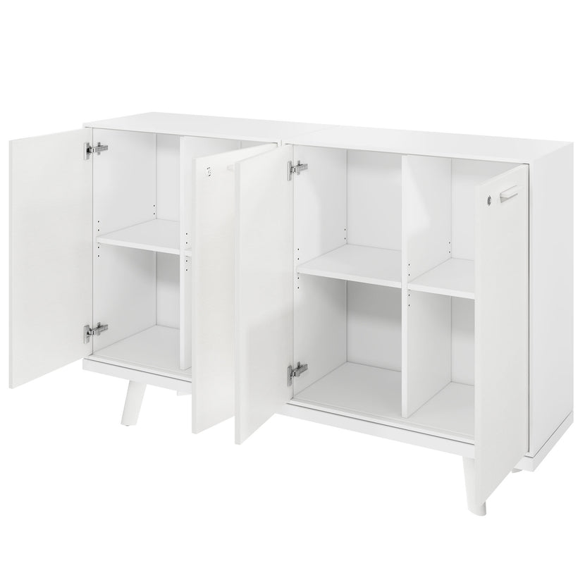 Bralco RAIL Highboard | 2 Oh, 1600 x 400 mm, oak white