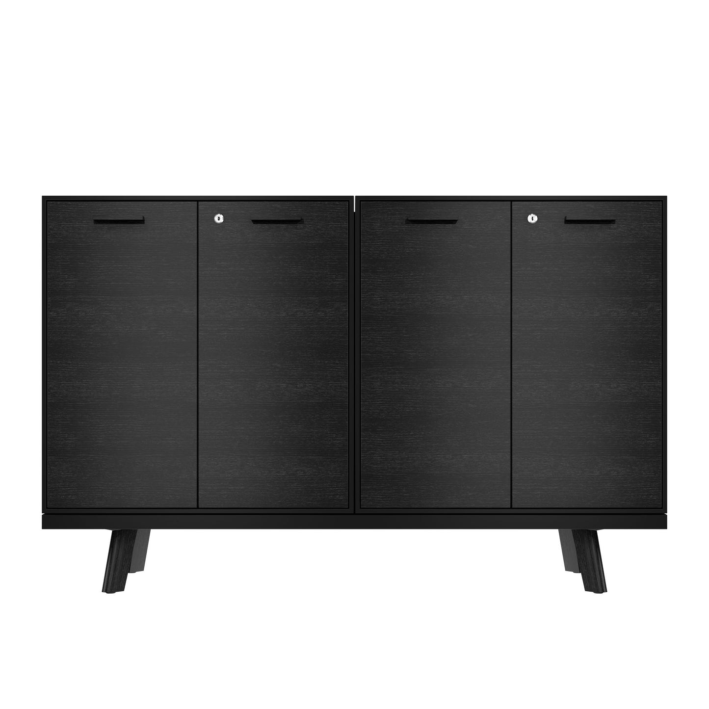 BRALCO RAIL Highboard | 2 OH, 1600 x 400 mm, Eiche Schwarz