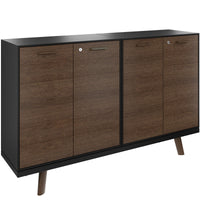 BRALCO RAIL highboard | 2 OH, 1600 x 400 mm, tobacco oak