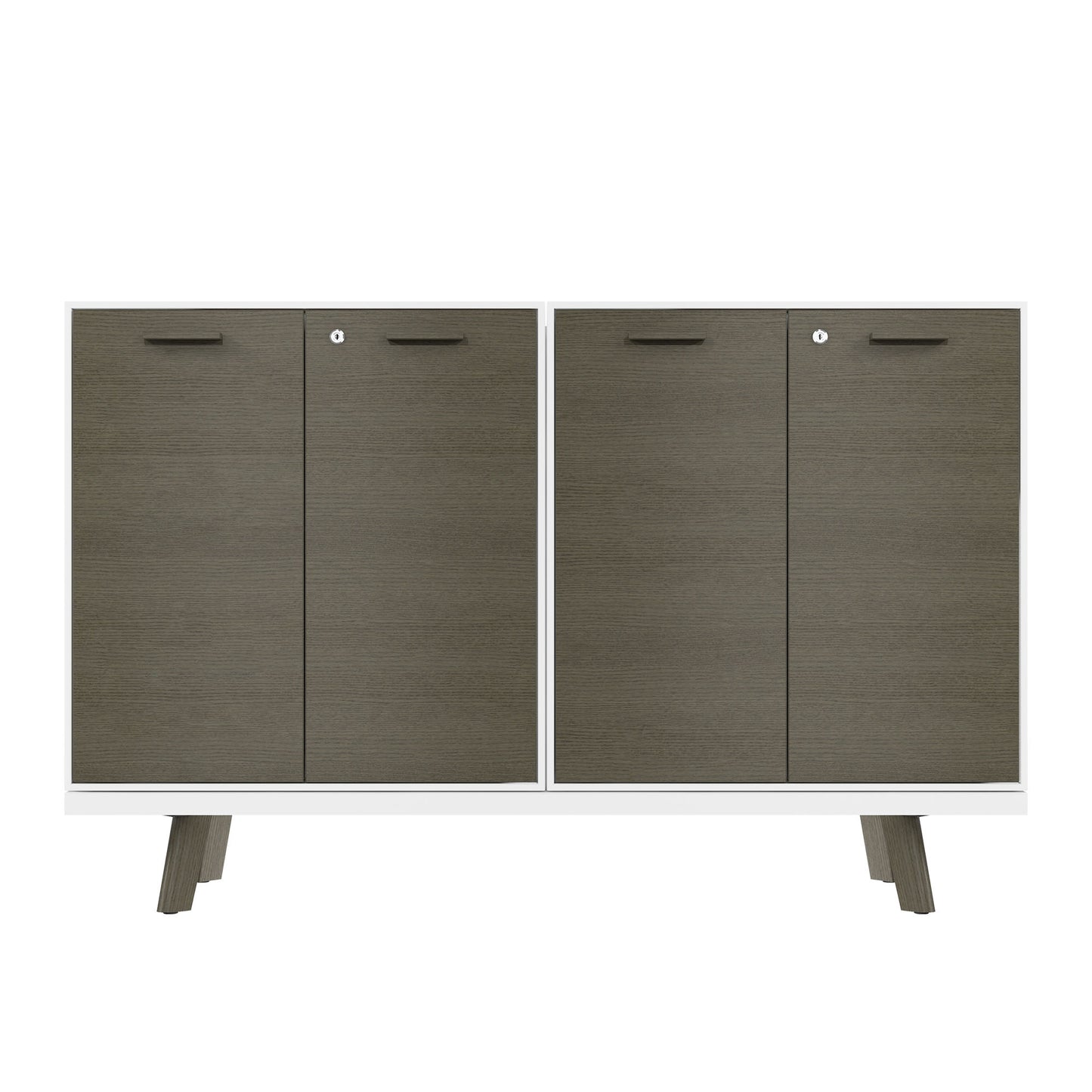 BRALCO RAIL highboard | 2 OH, 1600 x 400 mm, dark gray oak
