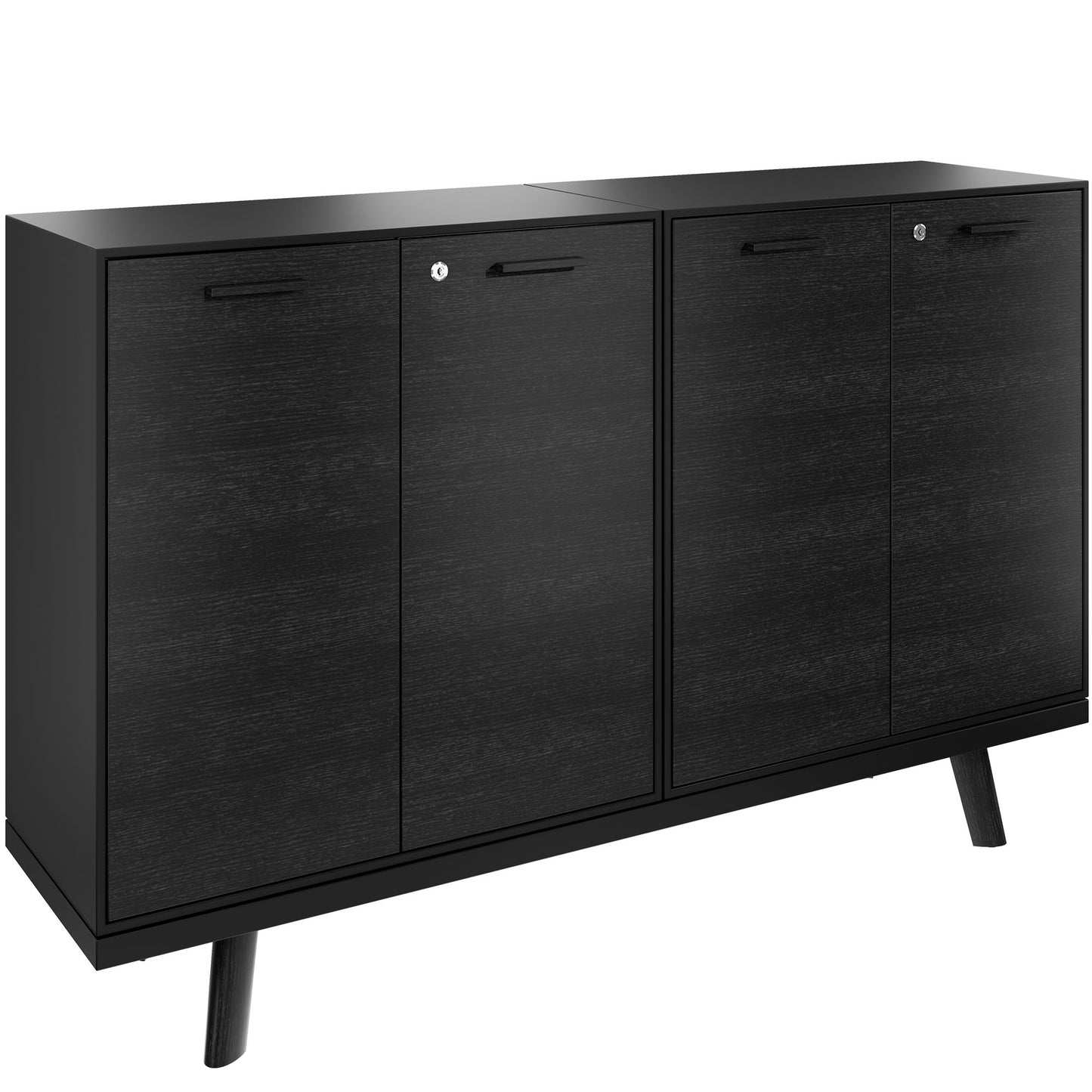 Bralco RAIL Highboard | 2 oh, 1600 x 400 mm, chêne noir
