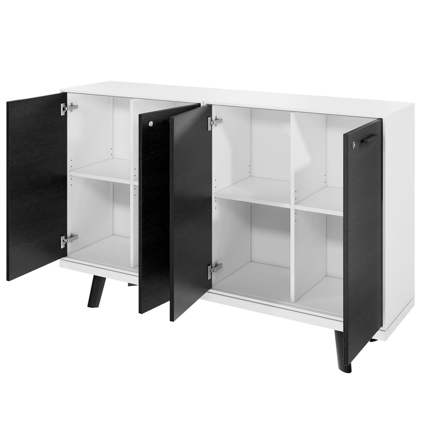 Bralco RAIL Highboard | 2 oh, 1600 x 400 mm, chêne noir
