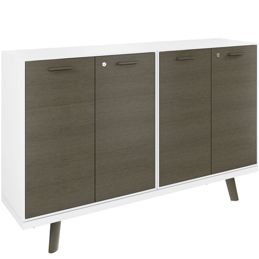 Highboard Bralco Rail | 2 oh, 1600 x 400 mm, grigio scuro in quercia