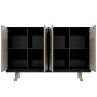 BRALCO RAIL Highboard | 2 OH, 1600 x 400 mm, Eiche Hellgrau