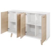 Bralco RAIL Highboard | 2 oh, 1600 x 400 mm, nature de chêne