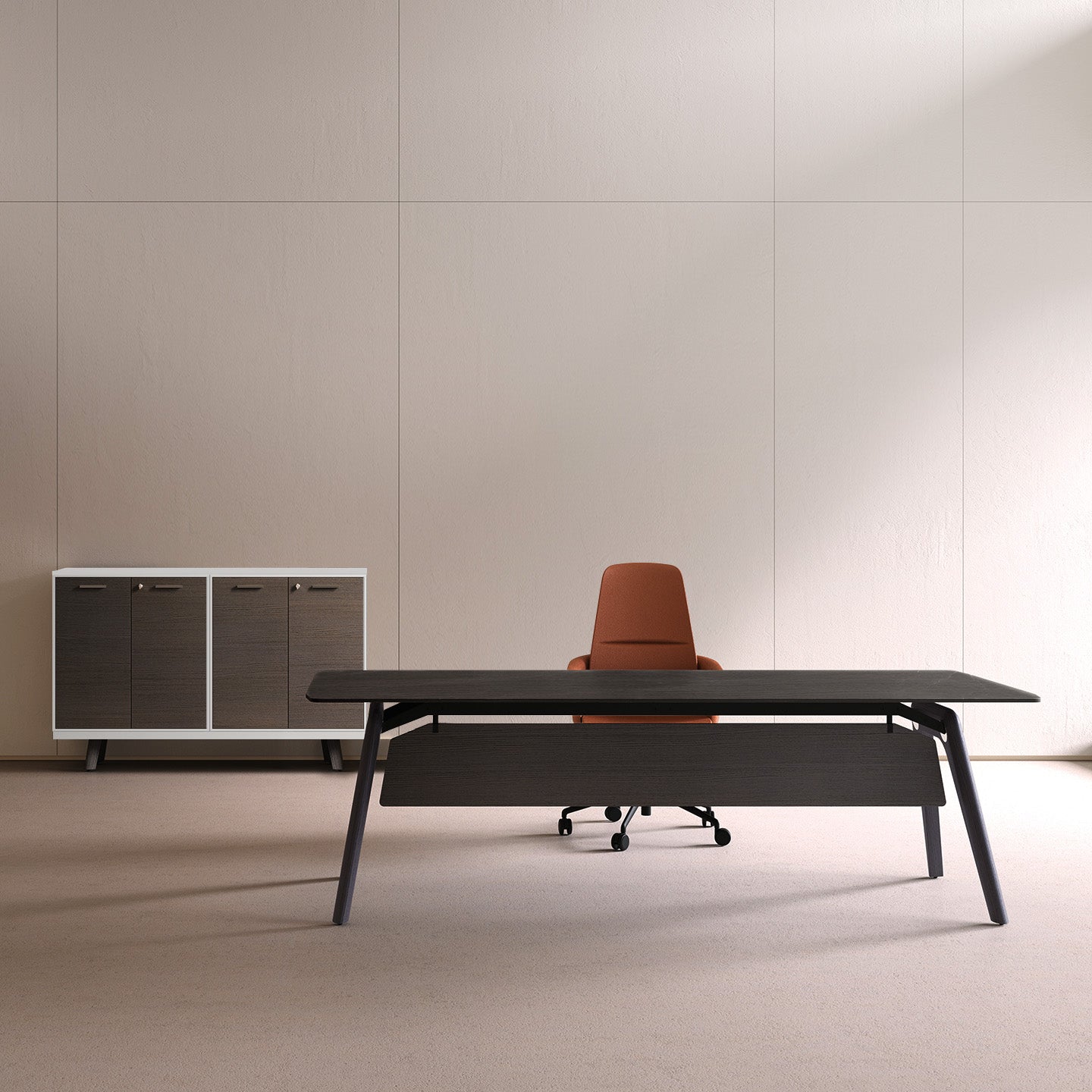 Bralco RAIL Highboard | 2 OH, 1600 x 400 mm, grigio chiaro di quercia