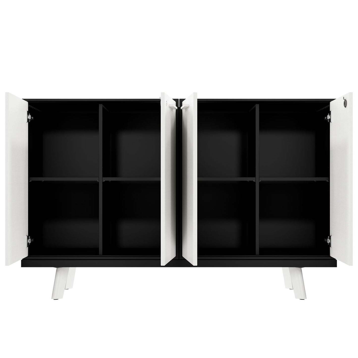 Bralco RAIL Highboard | 2 Oh, 1600 x 400 mm, oak white