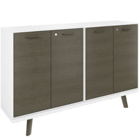 BRALCO RAIL highboard | 2 OH, 1600 x 400 mm, dark gray oak