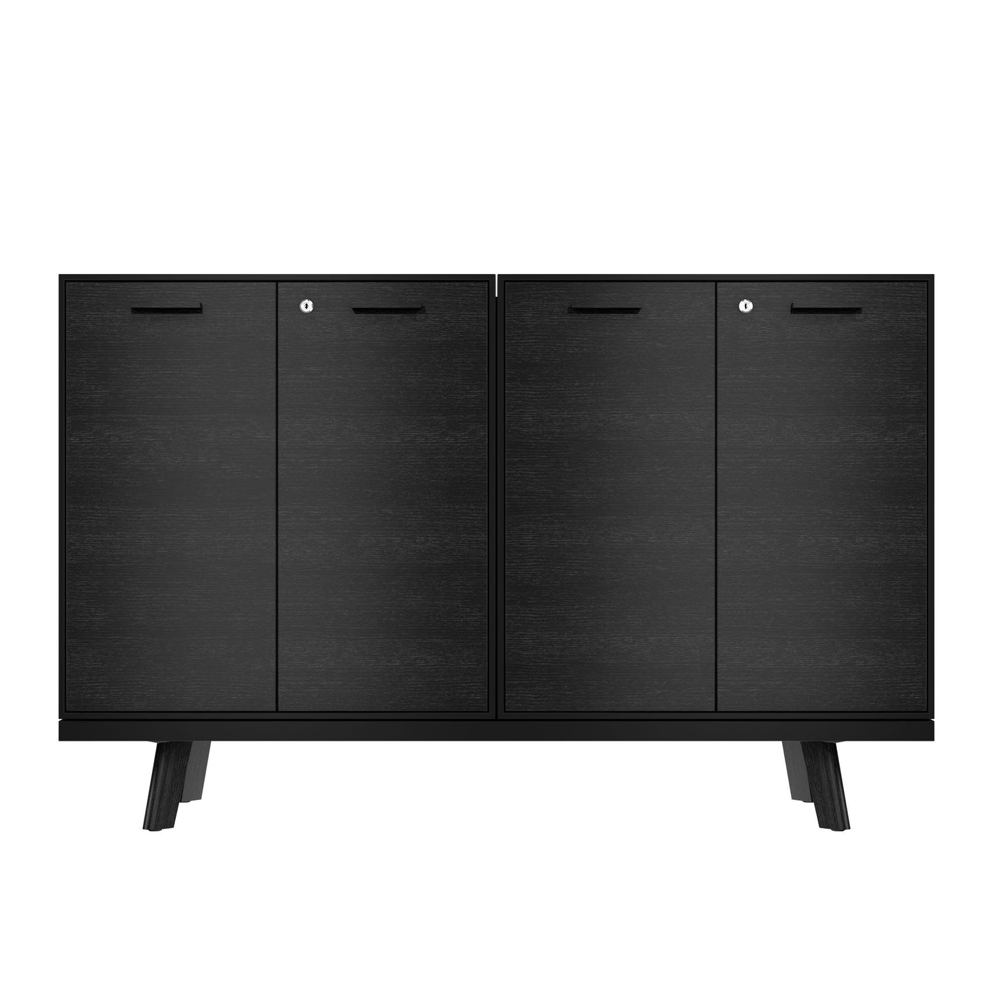 Buffet haut BRALCO RAIL | 2 OH, 1600 x 400 mm, chêne noir