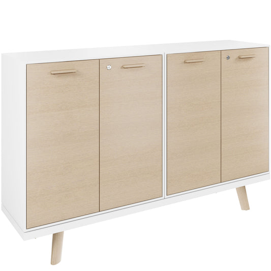 Highboard Bralco Rail | 2 oh, 1600 x 400 mm, natura di quercia