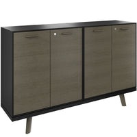 BRALCO RAIL Highboard | 2 OH, 1600 x 400 mm, Eiche Dunkelgrau