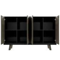 BRALCO RAIL Highboard | 2 OH, 1600 x 400 mm, Eiche Dunkelgrau