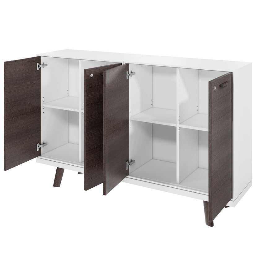 BRALCO RAIL Highboard | 2 OH, 1600 x 400 mm, Eiche Carbon