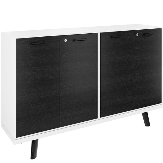 Bralco RAIL Highboard | 2 oh, 1600 x 400 mm, chêne noir