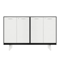 BRALCO RAIL Highboard | 2 OH, 1600 x 400 mm, Eiche Weiß