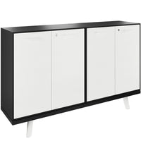 BRALCO RAIL Highboard | 2 OH, 1600 x 400 mm, Eiche Weiß