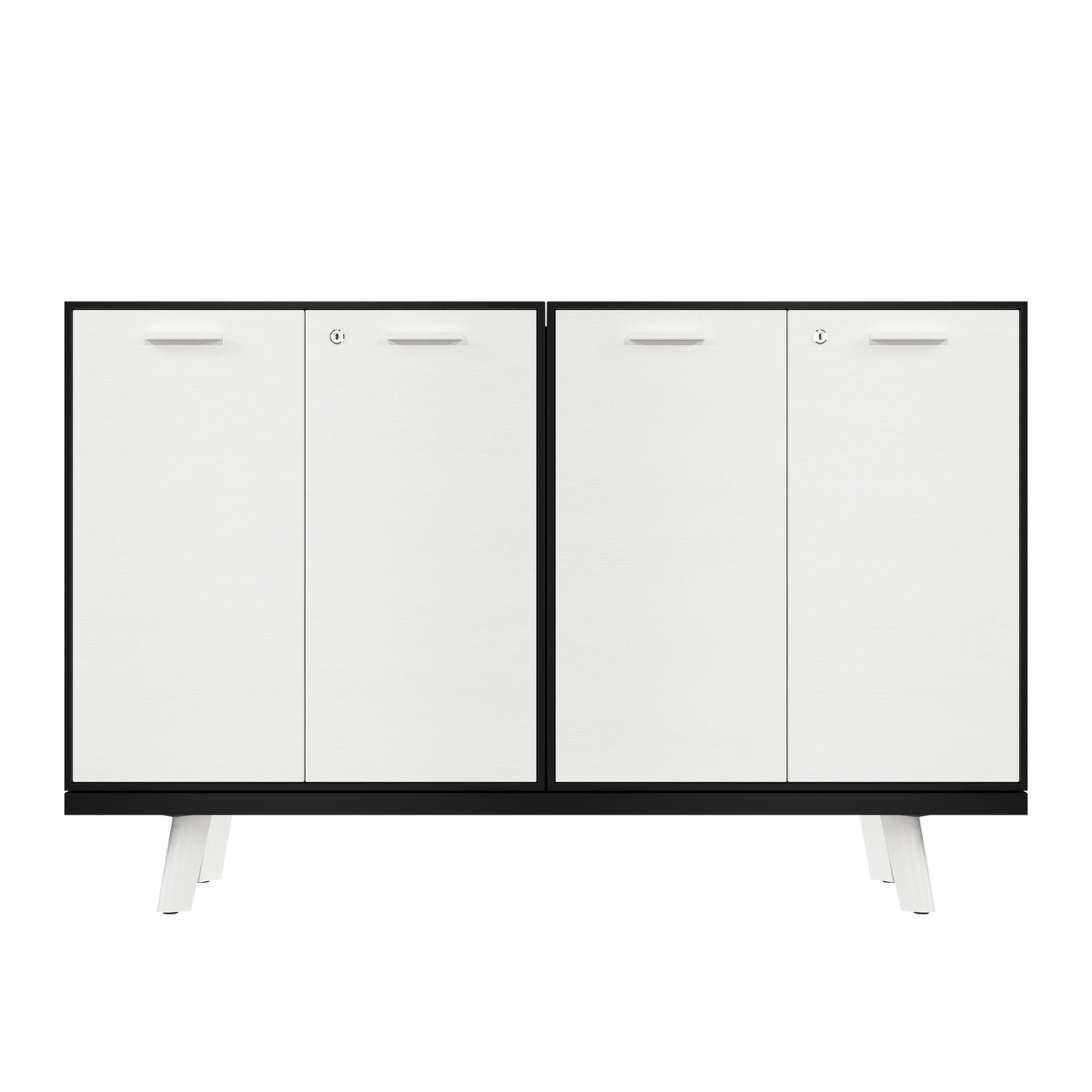 Bralco RAIL Highboard | 2 Oh, 1600 x 400 mm, oak white