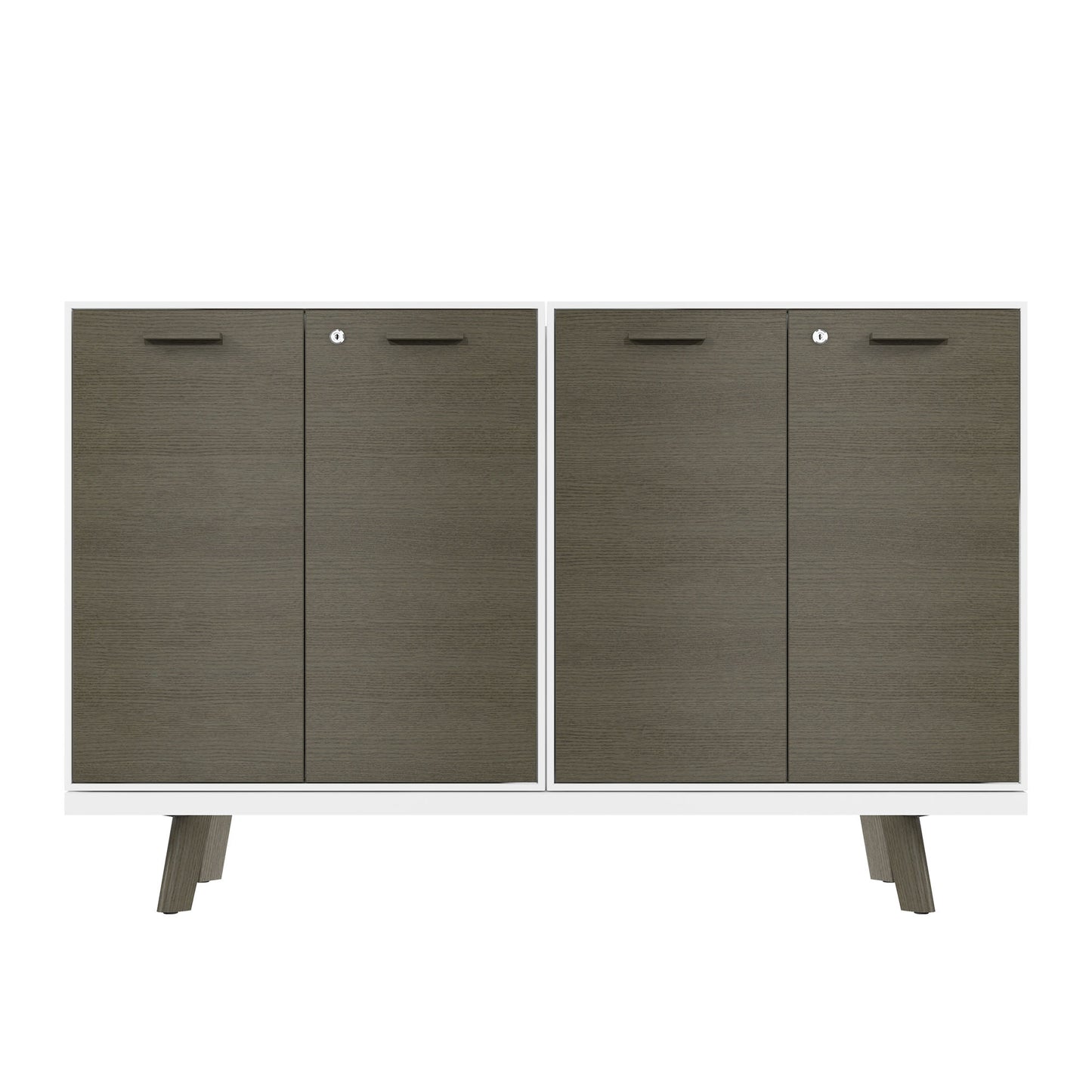 BRALCO RAIL Highboard | 2 OH, 1600 x 400 mm, Eiche Dunkelgrau