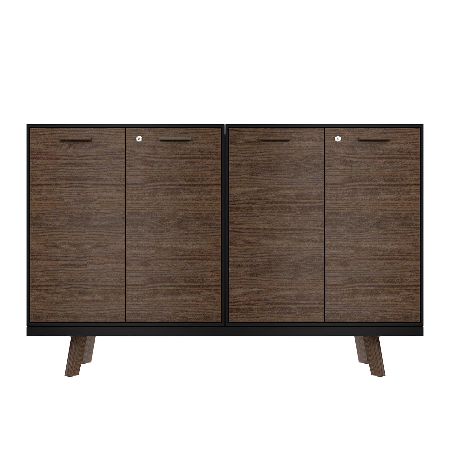 BRALCO RAIL highboard | 2 OH, 1600 x 400 mm, tobacco oak