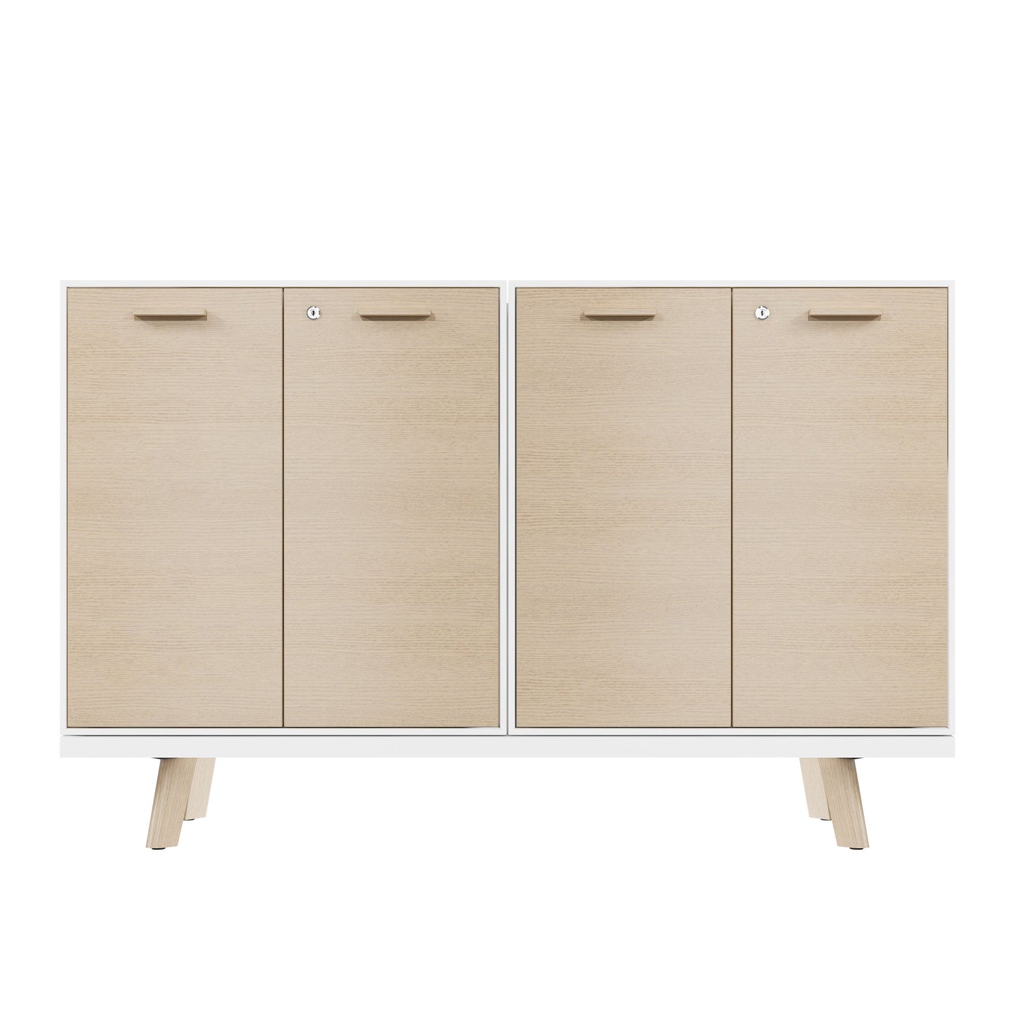 Bralco RAIL Highboard | 2 oh, 1600 x 400 mm, nature de chêne