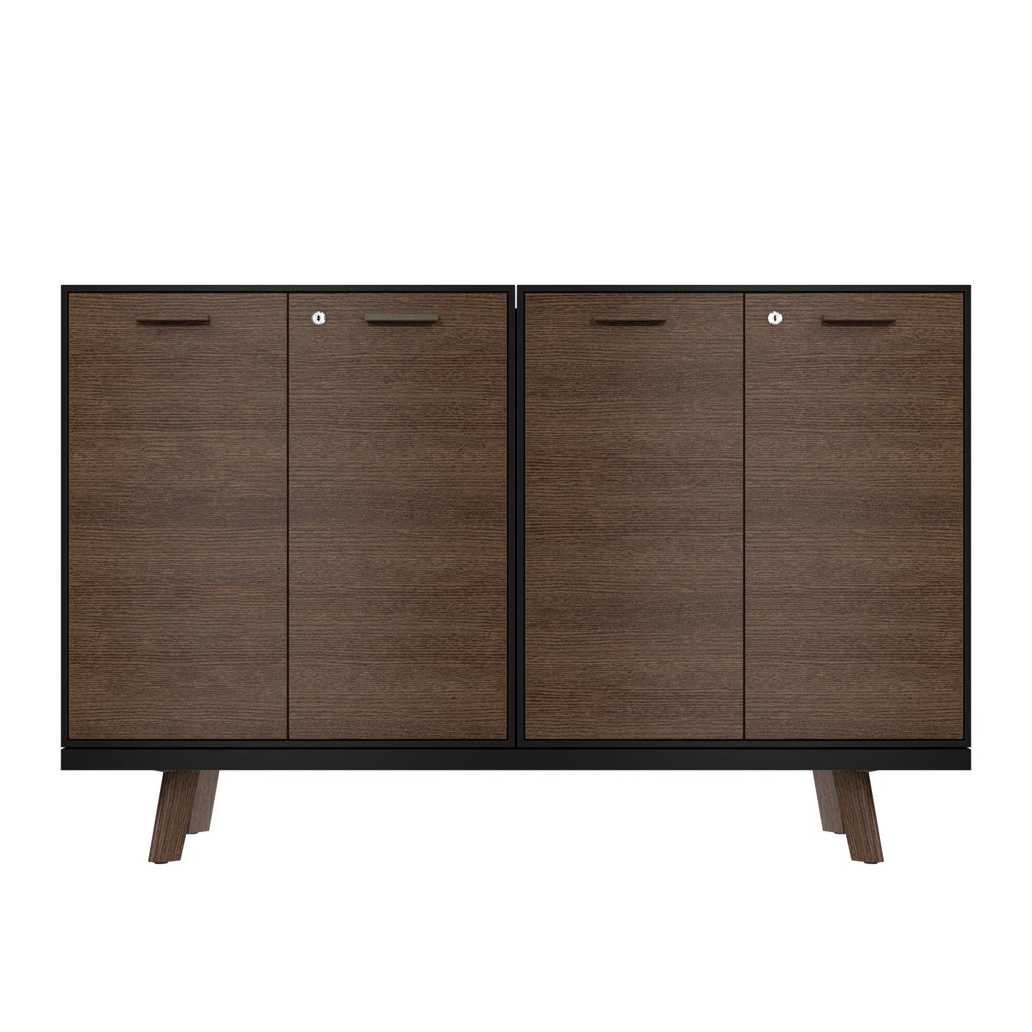 BRALCO RAIL Highboard | 2 OH, 1600 x 400 mm, Eiche Tabak