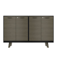 BRALCO RAIL Highboard | 2 OH, 1600 x 400 mm, Eiche Dunkelgrau