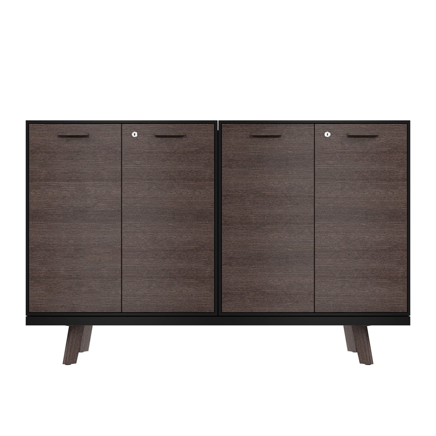 Buffet haut BRALCO RAIL | 2 OH, 1600 x 400 mm, chêne carbone