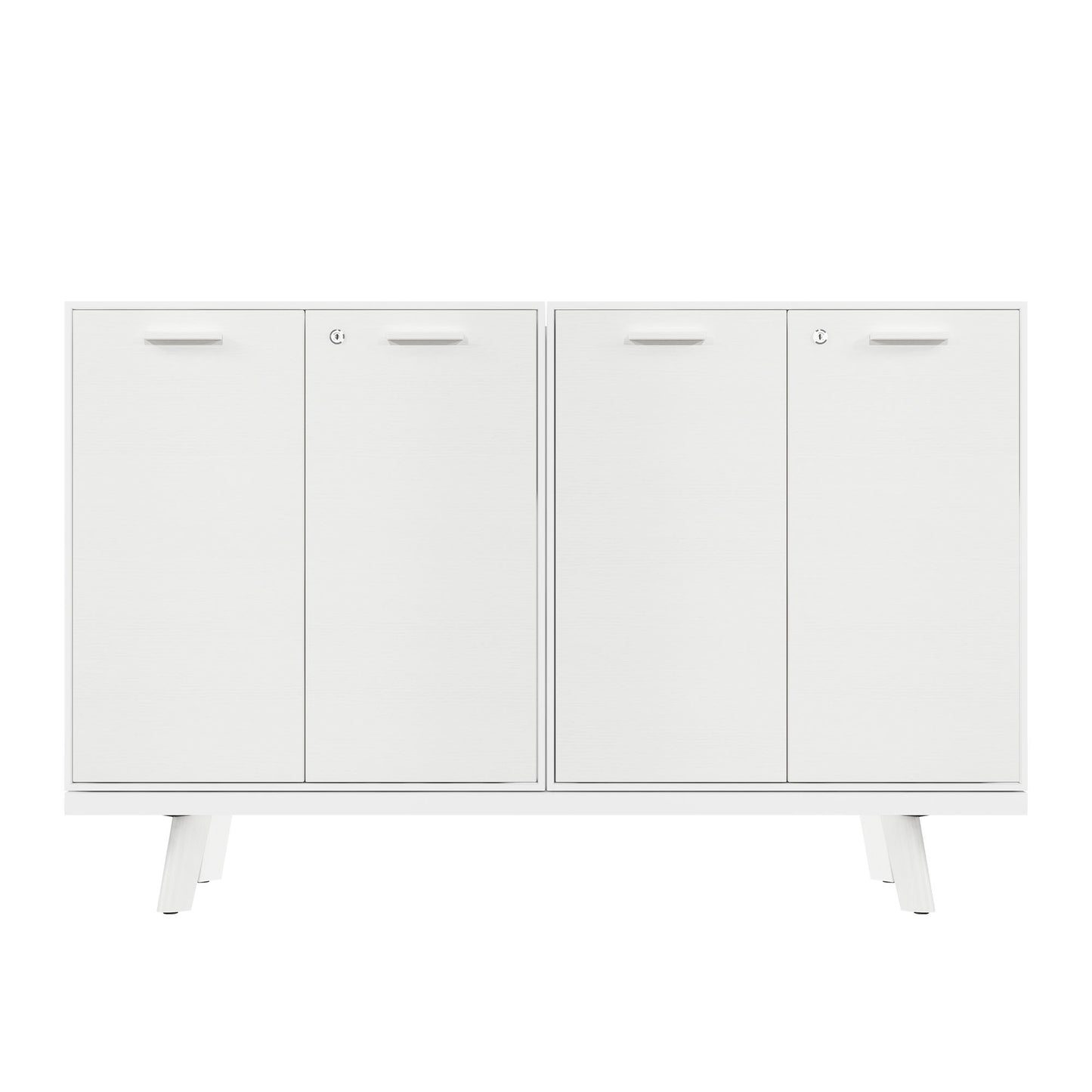 BRALCO RAIL Highboard | 2 OH, 1600 x 400 mm, Eiche Weiß