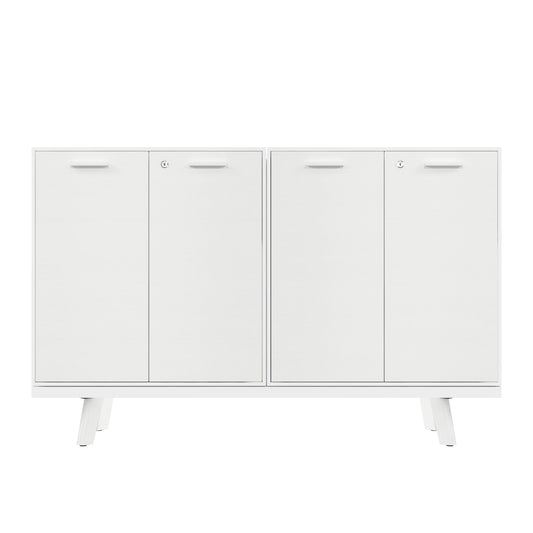 BRALCO RAIL Highboard | 2 OH, 1600 x 400 mm, Eiche Weiß