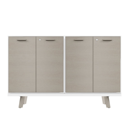 BRALCO RAIL Highboard | 2 OH, 1600 x 400 mm, Eiche Hellgrau