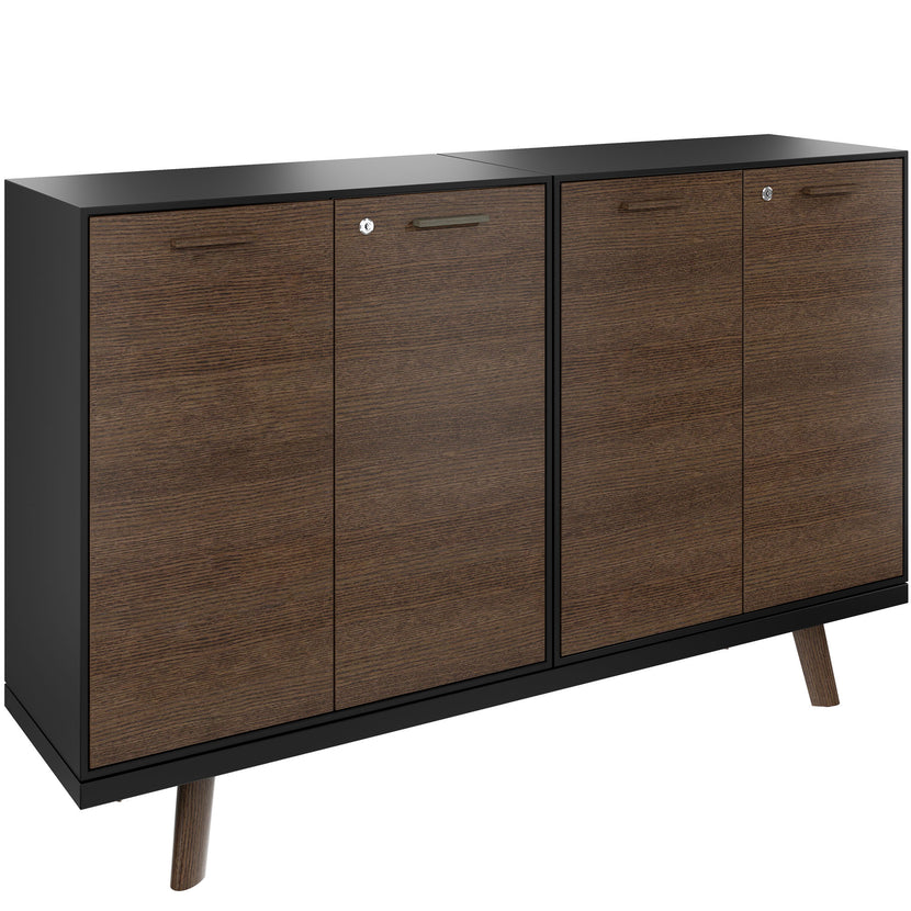 BRALCO RAIL highboard | 2 OH, 1600 x 400 mm, tobacco oak