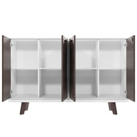 Buffet haut BRALCO RAIL | 2 OH, 1600 x 400 mm, chêne carbone