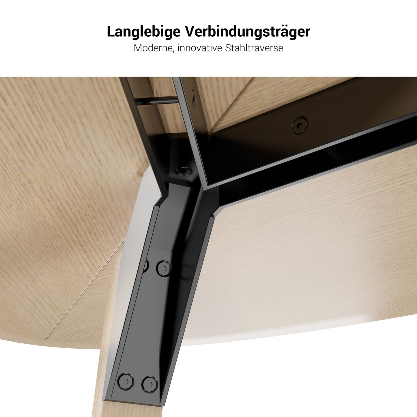 Bralco RAIL Tabella delle riunioni | Triangular, 1794 x 1716 mm (6 persone), vero legno, natura di quercia