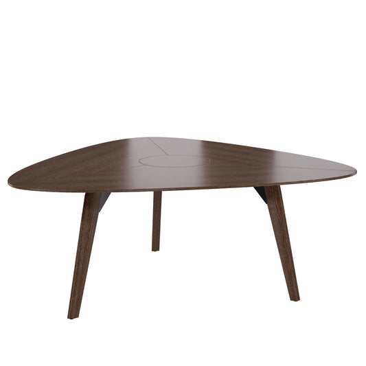 Bralco RAIL Tabella delle riunioni | Triangular, 1794 x 1716 mm (6 persone), vero legno, tabacco di quercia