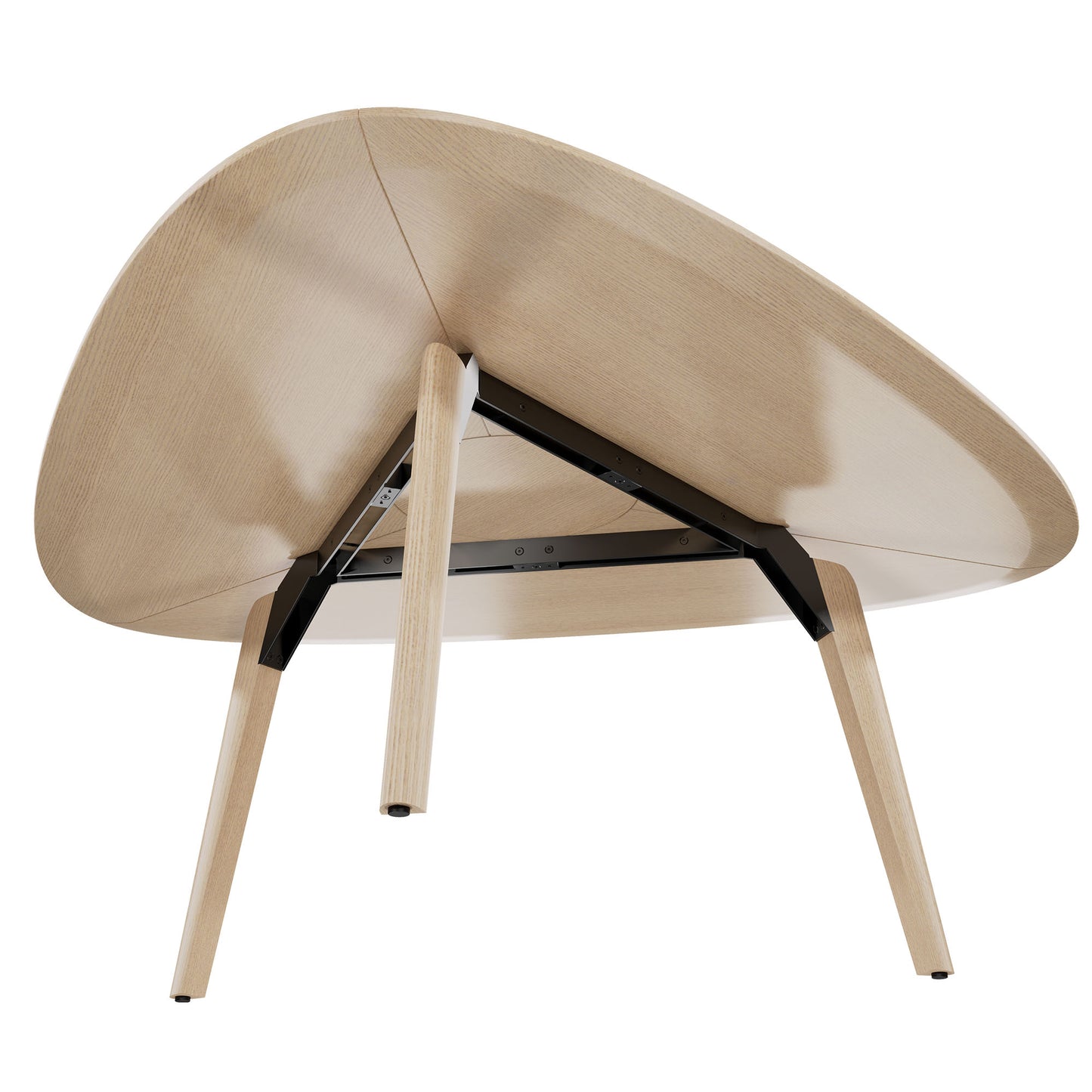 Bralco RAIL Tabella delle riunioni | Triangular, 1794 x 1716 mm (6 persone), vero legno, natura di quercia