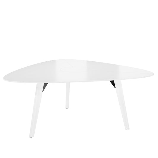 BRALCO RAIL Meeting table | Triangular, 1794 x 1716 mm (6 persons), real wood, white oak