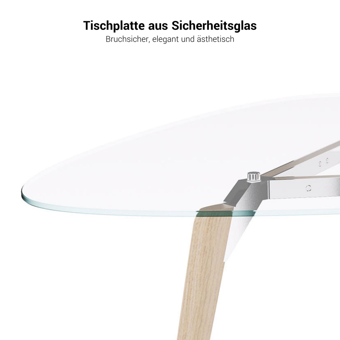 Bralco RAIL Tableau de réunion | Triangulaire, 1794 x 1716 mm (6 personnes), plaque de table en verre