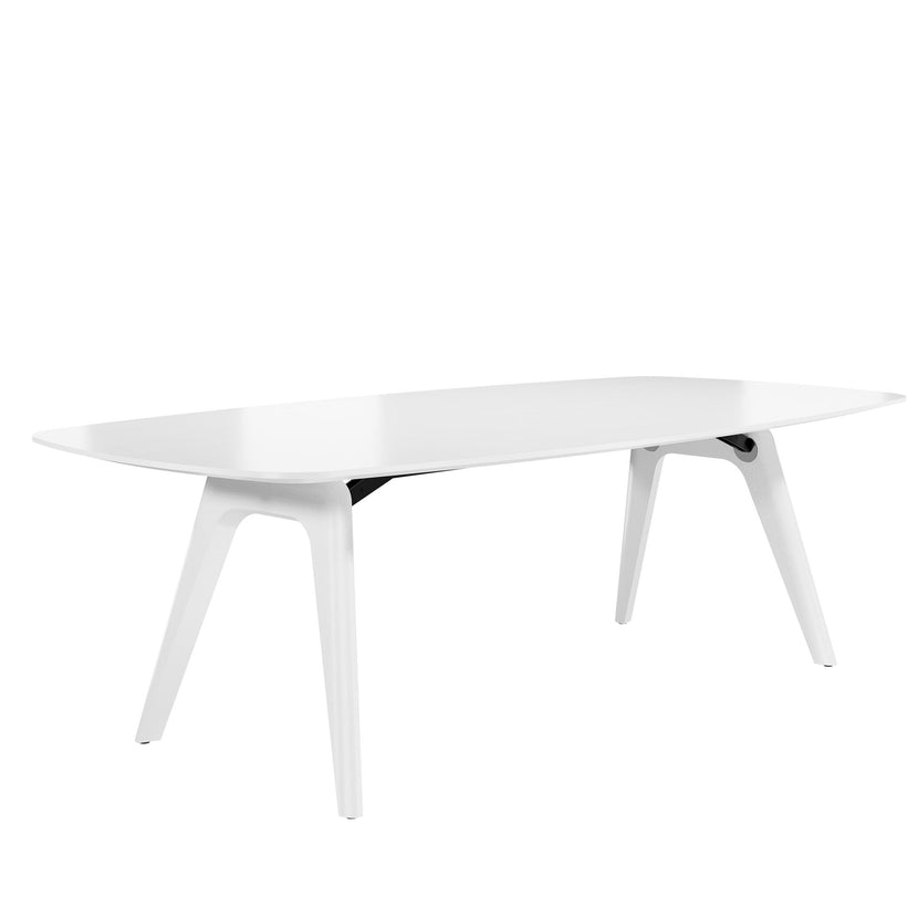 BRALCO RAIL Meeting table | Boat shape 2400 - 2800 mm (8 - 10 persons) | Real wood, white oak