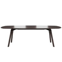BRALCO RAIL meeting table | Boat shape 2400 - 2800 mm (8 - 10 people) | Real wood, carbon oak
