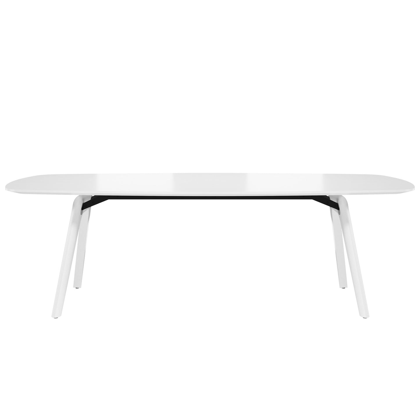 BRALCO RAIL Meeting table | Boat shape 2400 - 2800 mm (8 - 10 persons) | Real wood, white oak