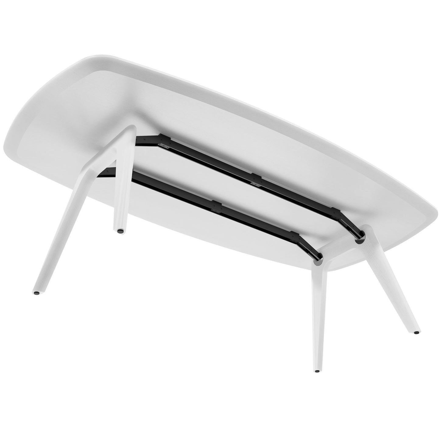 Bralco RAIL Tableau de réunion | Forme de démarrage 2400 - 2800 mm (8 - 10 personnes) | Vrai bois, chêne blanc
