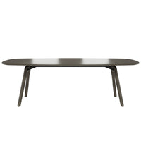 BRALCO RAIL meeting table | Boat shape 2400 - 2800 mm (8 - 10 people) | Real wood, dark gray oak