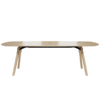 Bralco Rail Conference Table | Forma di avvio 2400 - 2800 mm (8-10 persone) | Vero legno, natura di quercia