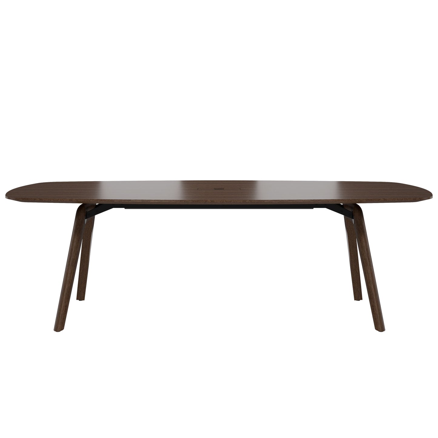 BRALCO RAIL meeting table | Boat shape 2400 - 2800 mm (8 - 10 people) | Real wood, oak tobacco