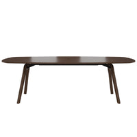 BRALCO RAIL meeting table | Boat shape 2400 - 2800 mm (8 - 10 people) | Real wood, oak tobacco